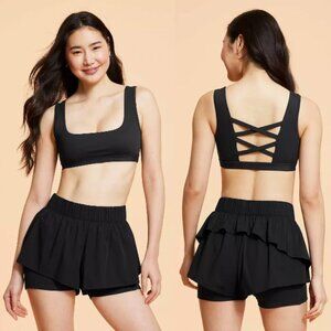 Blogilates Crisscross Sports Bra, Black, XL